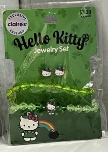 Claire's Hello Kitty St. Patrick’s Day Jewelry Set Exclusive Necklace & Earrings - Picture 1 of 3