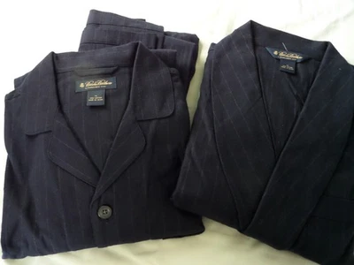 Brooks Brothers 3 piezas Conjunto de Pijama Azul Marino Pin Rayas Algodón Talla XL NUEVO SIN ETIQUETAS Foto 1 de 4
