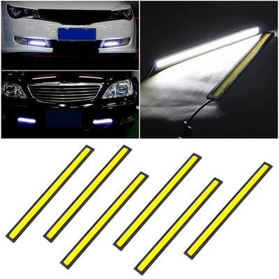 6PCS White COB DRL LED Daytime Running Light for Universal Car Driving Fog Lamp - Image 1 of 4
