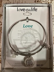 Neu Love This Life Armband verstellbar LOVE - Bild 1 von 3