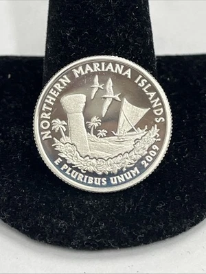2009 S Northern Mariana Islands 90% SILVER "PROOF" Territory Quarter - Image 1 of 2