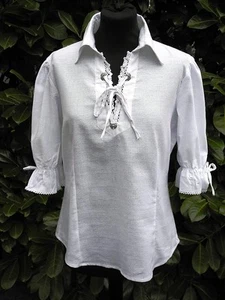 Blusa tradicional Kerstin en estructura de lino - Imagen 1 de 8