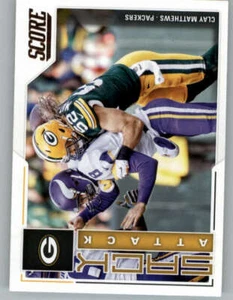 2017 Score Sack Attack #5 Clay Matthews (ref 149701) - Picture 1 of 2