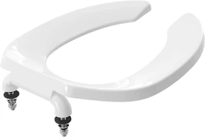 Commercial Heavy Duty Open Front Toilet Seat without Cover, Thickened Material, - Picture 1 of 6