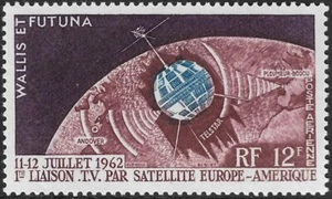 CD111 Wallis & Futuna Islands Scott #C17 Airmail XF MNH Telstar Satellite - Picture 1 of 2