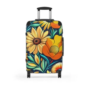 Suitcase_3 Size_ PC+ABS_Trolley Spinner_Hard Shell_ Sunflower Floral(Only Front) - Picture 1 of 13