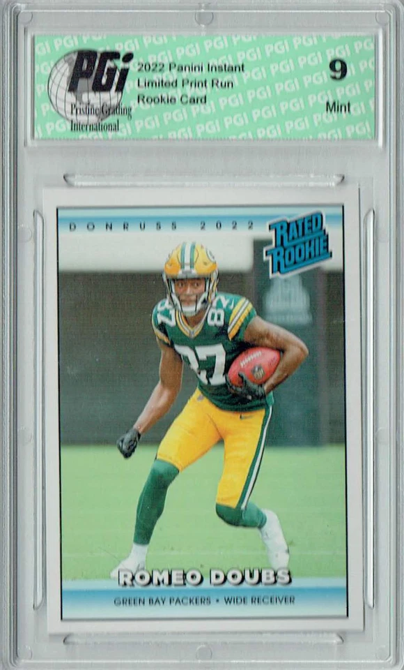 PGI 9 Romeo Doubs 2022 Donruss Rated Rookie #RR38 1/4094 Made! Retro Rookie Card - Image 1 of 1