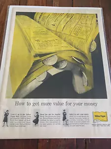 Anuncio vintage de páginas amarillas de 1961 obtén más valor por tu dinero - Imagen 1 de 1