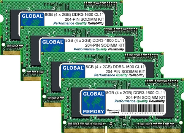 8GB 4x2GB DDR3 1600MHz PC3-12800 204-PIN SODIMM IMAC 27" LATE 2012/2013 RAM KIT - Image 1 of 1