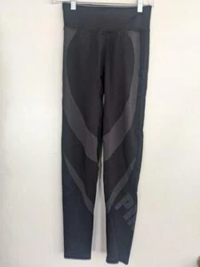 women/teen Victoria Secret Pink leggings/yoga pant black/gray xs/small Excellent - Picture 1 of 3