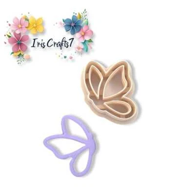 Butterfly Cutout 2 Polymer Clay Earring Cutter - Craft Unique Earrings - Image 1 of 4