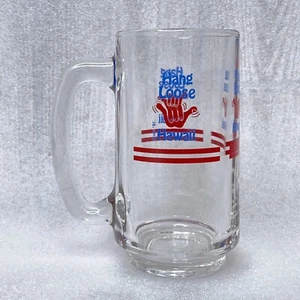 Vintage 1987 "HANG LOOSE" Hawaii Glass Mug Cup Hawaiian 16oz *READ - Picture 1 of 12