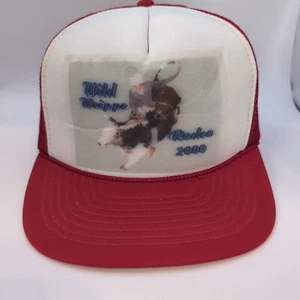 Wild Weippi Rodeo 2000 Idaho Trucker Hat Red And White Mesh Snapback Nissan New - Picture 1 of 17