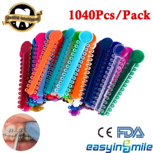 1040Pcs Dental Rubber Bands Elastic Bands Ligature Ties For Orthodontic Bracket - Picture 1 of 10