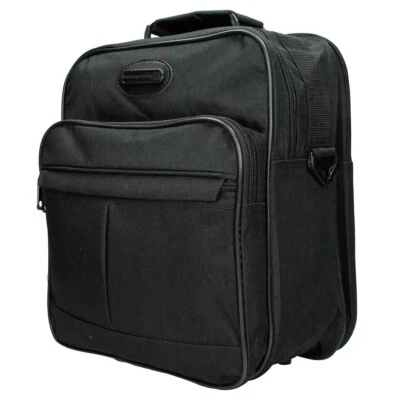 Flugumhänger Schultertasche Umhängetasche Arbeitstasche Schwarz 33 cm Bowatex