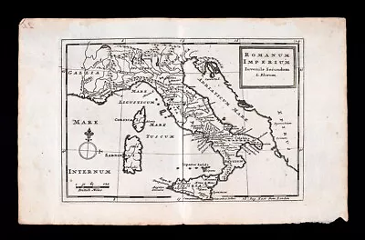 1732 Moll Map Romanum Imperium Iuvenile Secundum Early Roman Empire Italy Rome - Image 1 of 3