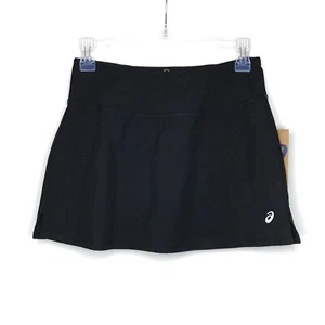 Falda corta perforada ASICS para mujer XS negra tenis golf pickleball activa nueva con etiquetas - Imagen 1 de 12