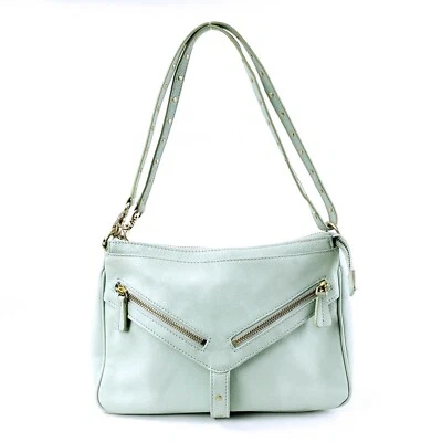 Bolso de mano BOTKIER Scout de cuero bandolera convertible azul menta verde Foto 1 de 4