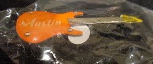Orange Austin, Texas Guitar Shaped Lights Up Tack Pin & FREE SHIPPING - Picture 1 of 3