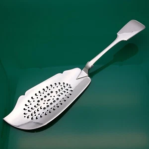 Gleaming Antique Fiddle Pattern Fish Server Dixon Nickel Silver - Picture 1 of 5