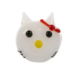 Linda pipa de fumar de 4" de vidrio premium hecha a mano coleccionable color blanco - Imagen 1 de 3