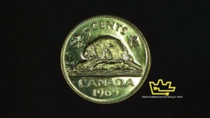 1965 Canada Five Cent Nickel High Grade - Uncirculated From Mint Roll - Bild 1 von 2