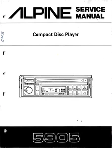 ALPINE 5905, COMPACT DISC PLAYER, SERVICE MANUAL - Picture 1 of 1
