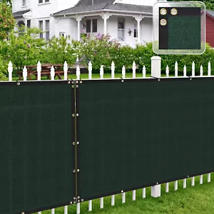 Outdoor Privacy Fence Screen Mesh Fencing Windscreen Sun Shade Cover Green - Picture 1 of 7
