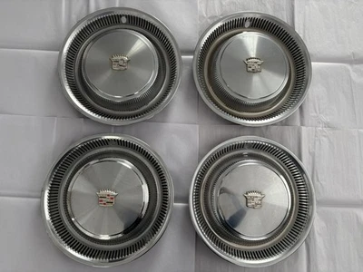 (4) 1974-1976 Cadillac Fleetwood, Deville Hubcaps, 4 Hubcaps, OEM Good Condition - Image 1 of 4