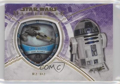 2018 Topps Star Wars Masterwork Purple 21/50 R2-D2 Y-Wing Fighter #MP-RAR pn1 - Image 1 of 3