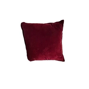 VINTAGE PIER ONE Square Burgundy Velvet Square Throw Pillow Set - Picture 1 of 5
