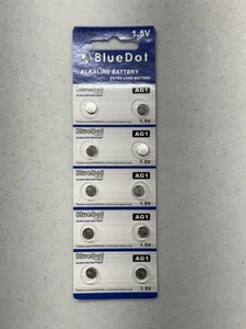 10 pack (AG1) SR60 LR60 363 D363 D364 LR621H V364 164 531 165 AG1 GP64A ALKALINE - Picture 1 of 1