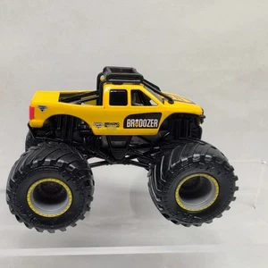 Monster Jam Monster Trucks Brodozer Yellow 1:64 Loose BKT Tires 2021 Scratches - Picture 1 of 24