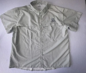 Ducks Unlimited Mens Short Sleeve Shirt XXXL (3XL) Green Yellow Plaid - Picture 1 of 13