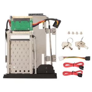 2.5in 3.5in Internal HDD Enclosure Double Bay 6Gbps Hot Swappable Good Heat D CB - Afbeelding 1 van 24