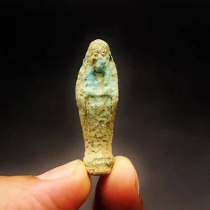 Antigua estatua egipcia de piedra Ushabti Shabti estatuilla funeraria vida después de la muerte amuleto - Imagen 1 de 7