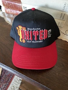 Manchester United FC Man U Old Trafford Snapback Hat Red Black - Picture 1 of 4