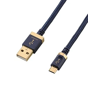 ELECOM USB cable DH-AMB12 Audio Music 2.0 A to microB 1.2m F/S w/Tracking# Japan - Picture 1 of 4