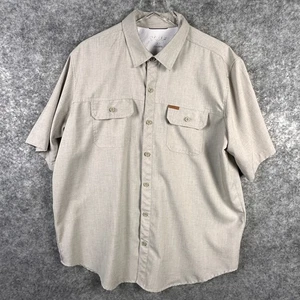 Orvis Hemd Herren XL Khaki Hellbraun Kurzarm Knopfleiste Performance Outdoor Angeln - Bild 1 von 11
