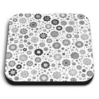 Square MDF Magnets - BW - Hippy Bright Flower Pattern  #42255