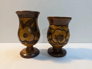 Vintage handgeschnitzte Vasen - Bild 1 von 5