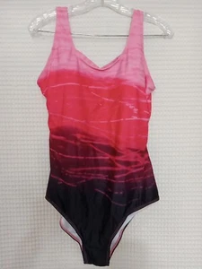 Damengröße Large Einteiler rosa ombrierter Rücken überkreuzte Details - Bild 1 von 4