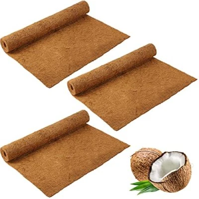Revestimientos de repuesto de fibra de coco natural para plantas de coco de 3 rollos  Foto 1 de 4