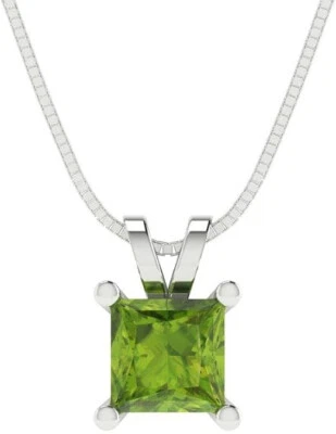 0.52 Ct Peridot Solitaire Pendant 10k Solid Rose Gold - Image 1 of 4