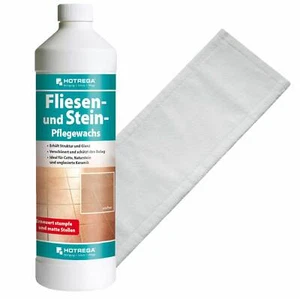 HOTREGA Fliesen Stein Pflegewachs Marmorpflege Naturstein 1L mit Microfasermopp - Bild 1 von 1