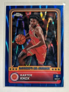 2024 Topps Chrome McDonalds All American Blue Raywave Karter Knox #39 - Picture 1 of 2