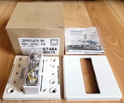 Wheelock RSS-2475W-FW Fire Alarm Strobe Light White P/N 107484 - NEW (READ) - Image 1 of 3
