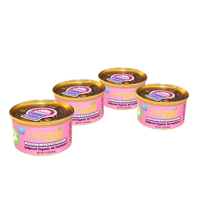 California Scents Air Freshener 4-Pack Car Air Freshener (Shasta Strawberry)