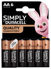 Duracell Simply AA LR06 / MN1500 1.5V- Pack of 6 Batteries