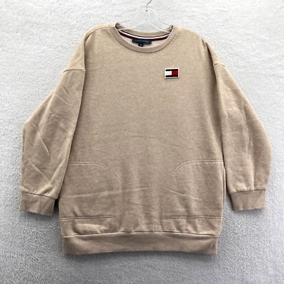 Tommy Hilfiger Sudadera Para Hombre Mediana Beige Avena Polar Manga Larga Cuello Redondo Foto 1 de 4